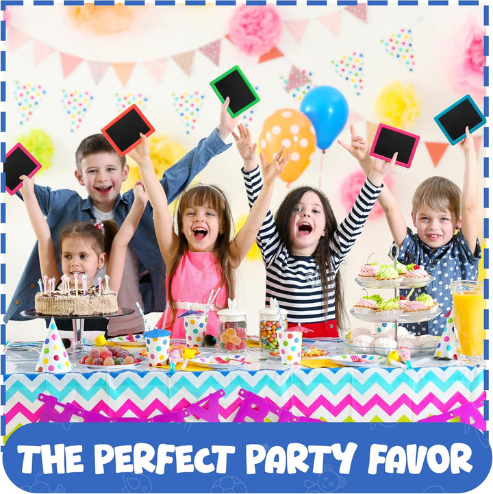 Mini Chalkboard for Kids - (Pack of 24) Goodie Bags Stuffers for Kids Mini Chalkboard Each with 2 Chalk Sticks, and 1 Eraser for Boys and Girls Birthday Party Favors