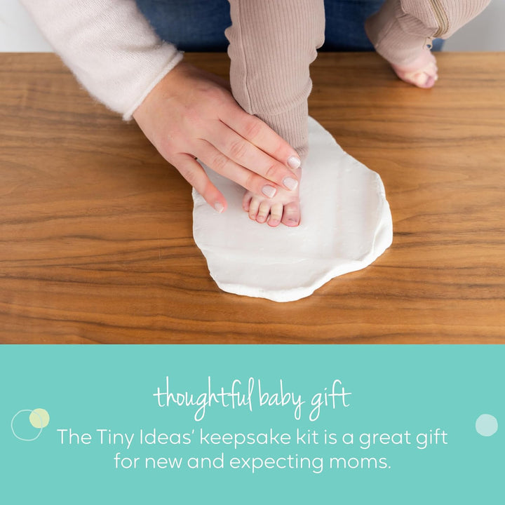 DIY No Mess Hanging Christmas Ornament Keepsake Kit, Baby Hand and Footprint Keepsake, Classic Nursery Decor, Ideal Gender Neutral Gift, Baby'S First Christmas, White