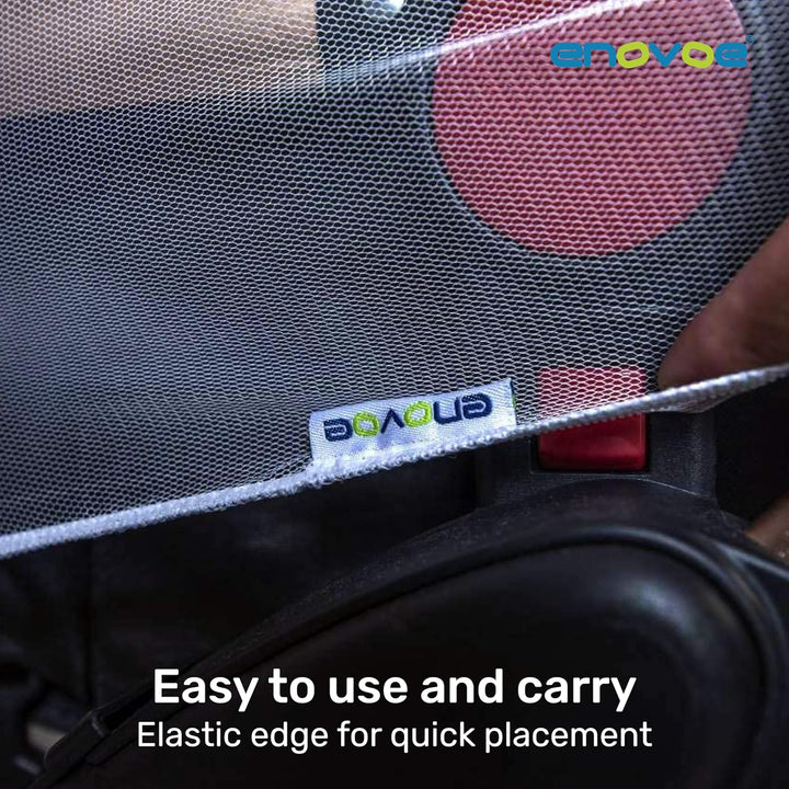 Mosquito Net for Baby Stroller and Crib - Durable Mesh Bug Net Cover with Elastic Edge - Fits Strollers, Bassinets, Playards, and Mini Cribs - Travel Essential for Newborns - 63X64-Inch (White)