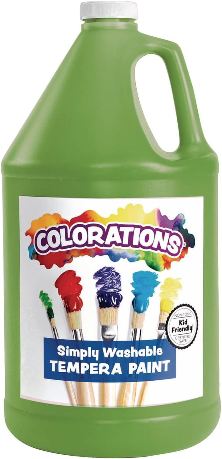 Paraben-Free Washable Tempera Paint for Kids - 1 Gallon Value Size. Vibrant White. Non-Toxic and Made in the USA