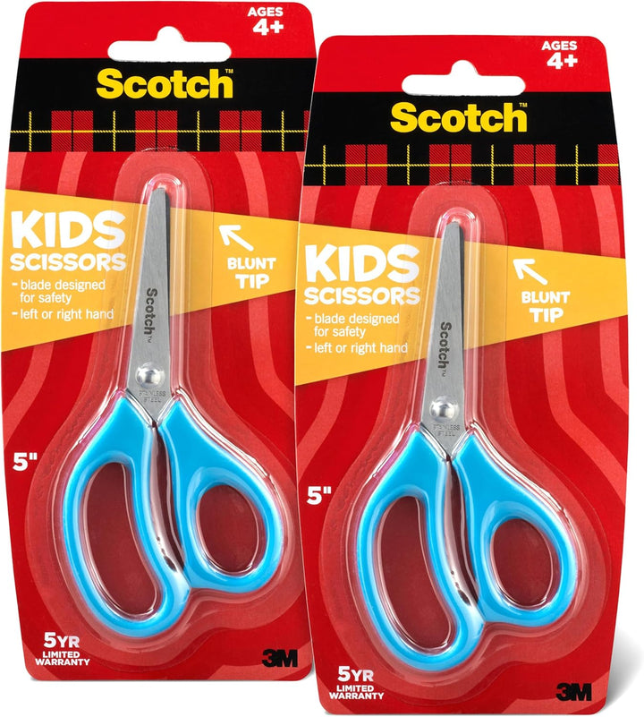 5" Blunt Kid Scissors, Ideal for School and At-Home Crafting Projects (1441B) (Color May Vary)