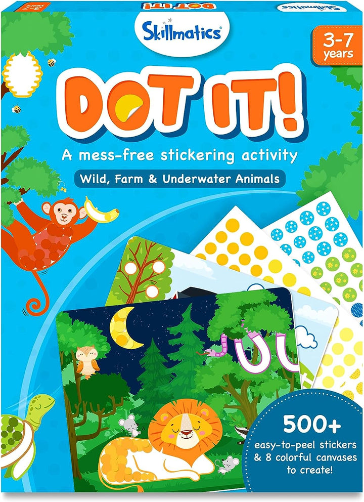 Dot It Sticker Art - Disney Princess, Mess-Free Fun for Kids, 500+ Stickers, Craft Kits, DIY Scrapbooking Activity, Travel Toys, Gifts for Girls & Boys Ages 3, 4, 5, 6, 7