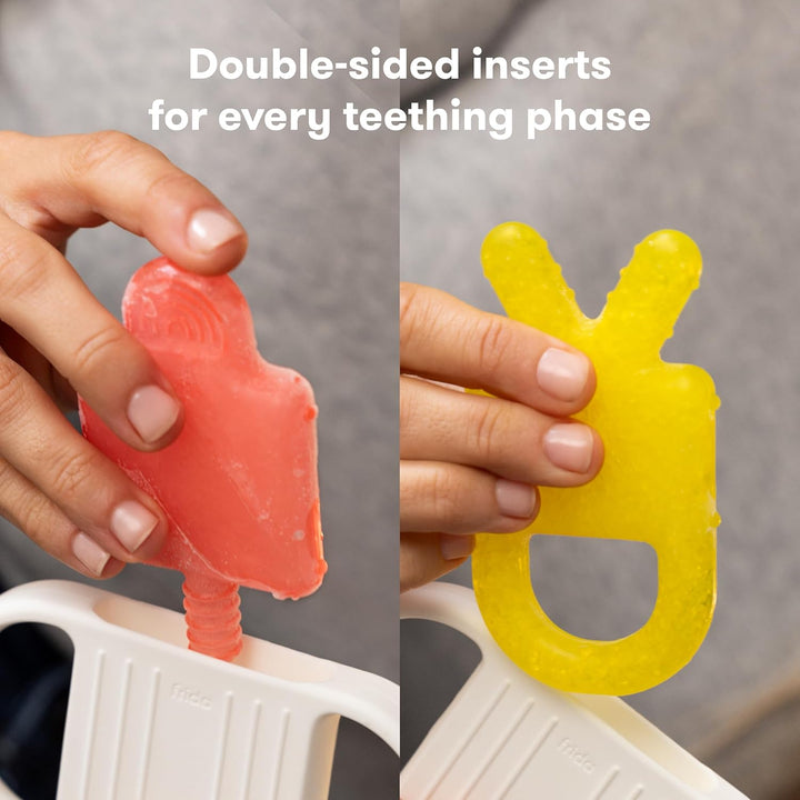 Silicone Teething Toys, 4-In-1 Teether for Babies & Infants, Teething Relief for 0-18 Months, Not-Too-Cold-To-Hold Baby Teether, Bpa-Free