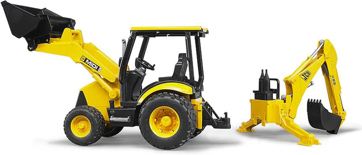 Toys - Construction Realistic JCB MIDI CX Backhoe Loader with Changeable Front Loader and Backhoe Loader Scoop - Ages 3+