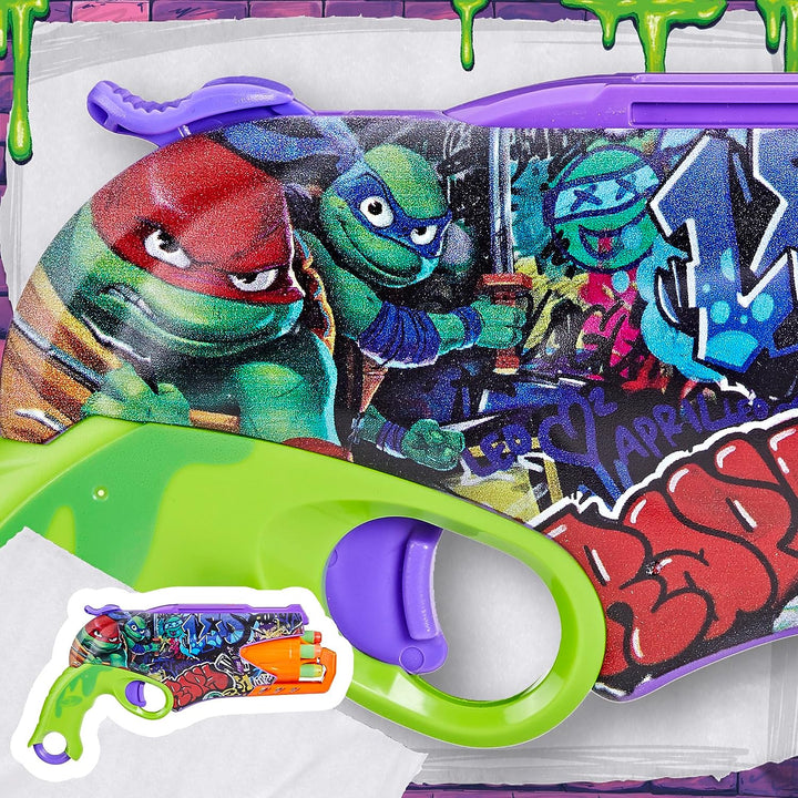 Teenage Mutant Ninja Turtles Blaster, 10 Elite Darts, Toy Foam Blasters, Ages 8 and Up