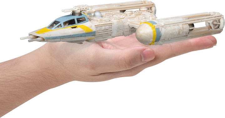Star Wars Micro Galaxy Squadron Gold Leader'S Y-Wing - 5-Inch Starfighter Class Vehicle with 1-Inch Jon Vander & R2-BHD Micro Figure Accessories