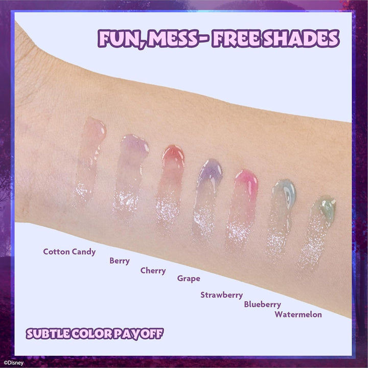 Disney Frozen 7 Piece Plant Based Lip Gloss, Girls Party Favors, First Makeup Set for Girl, Perfect for Parties, Sleepovers, and Birthday Gifts, Ages 3+, by
