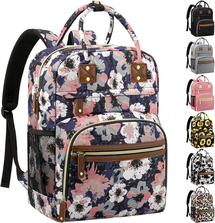 Diaper Bag Backpack for Women Large Capacity with Insulated Pockets Multifunctional Diaper Bags for Baby Girl Boy Waterproof Baby Bags for Mama Maternity Travel Bag Black