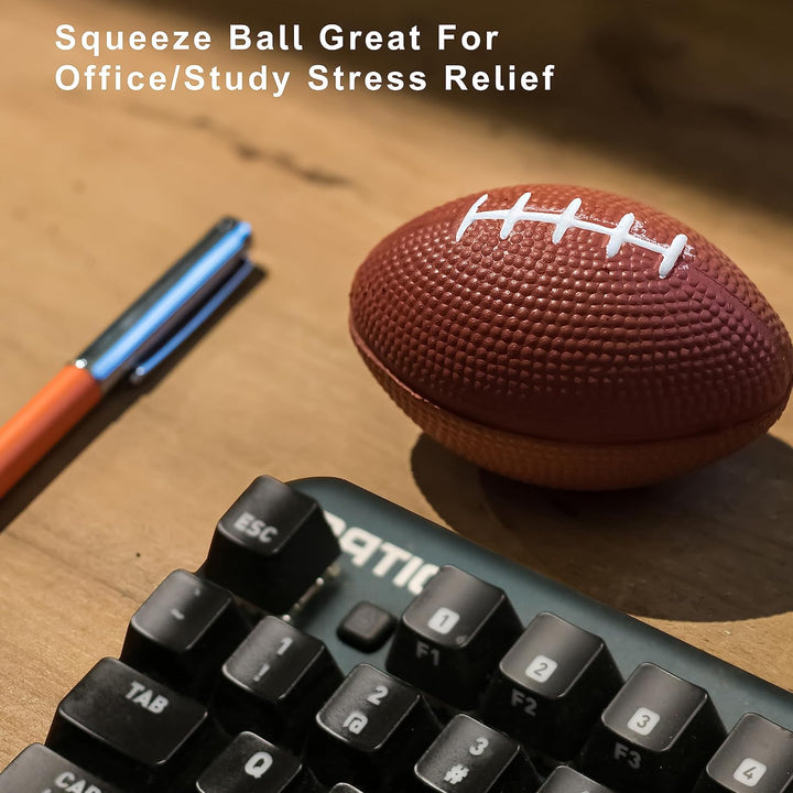 1 Dozen 4" Foam Mini Football Stress Balls, Mini Sport Balls, Superbowl Decoration Party Favor, Football Themed Party Supplies