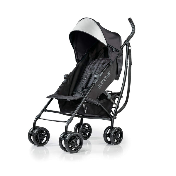 Ingenuity 3Dlite Convenience Stroller,Jet Black–Lightweight Stroller with Aluminum Frame,Large Seat Area, 4 Position Recline, Extra Large Storage Basket– Infant Stroller for Travel&More