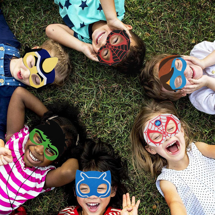 Masks Party Favors for Kids, 16 Packs Supplies for Kids Dress up Birthday Gift Halloween Cosplay Party Masks Supplies