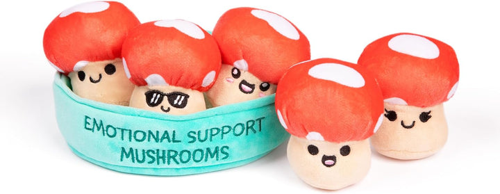 Emotional Support Chicken Nuggets by Relatable, Cuddly Stuffed Animals and Toys, Squishy Toys and Plushies, Great Gift Ideas for Loved Ones of All Ages, Includes 5 Plushies with Carrying Basket
