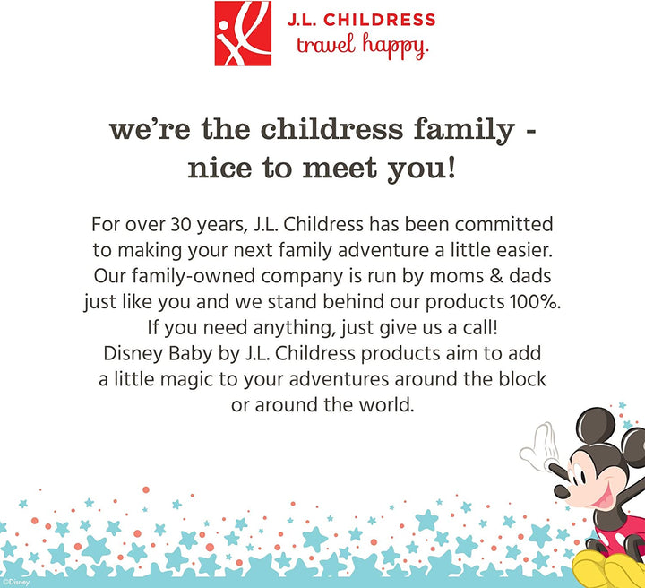 Disney Baby by  Stroller Organizer with Cup Holders and Mesh Storage Compartment - Disney World Travel Essential - Universal Stroller Accessory with XL Storage Bag - Mickey Mouse Black