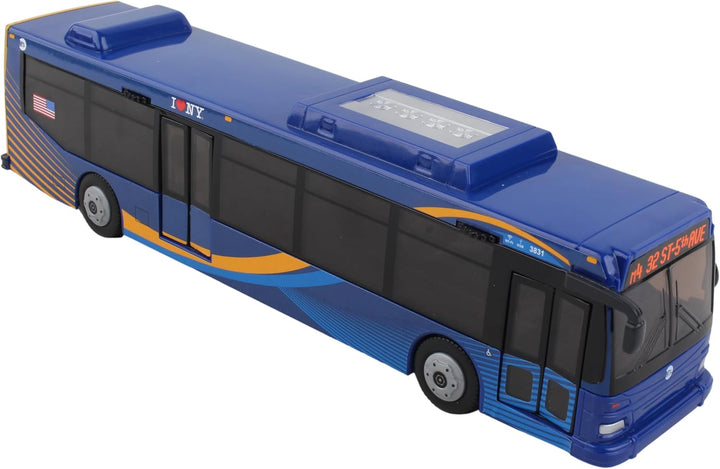 MTA New York City Bus 16" Articulated Bus RT8571 Toy, Blue , Brown