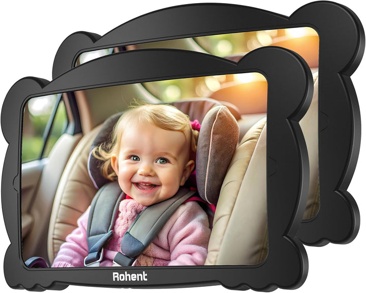 Baby Car Mirror for Rear-Facing Car Seat - Shatterproof, 360° Adjustable, Wide Angle, Clear View, Easy Installation, Safe Acrylic - Ideal for New Parents & Baby Safety