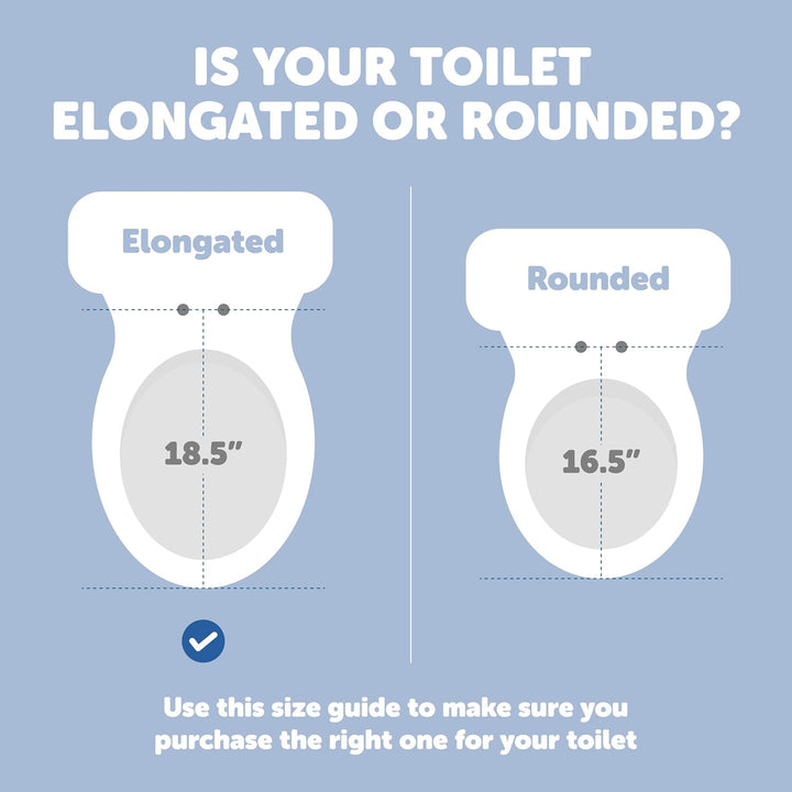 Quick Flip Elongated Toilet Seat with Built-In Potty & Splash Guard for Toddler Training, Slow Close - Jool Baby