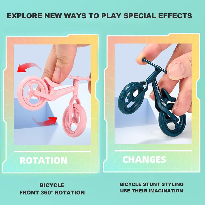 1Pc Random Color Small Finger Cycling, Small Mountain Cycling Figure Finger, Finger Bikes Scooter Tiny Toy, Small Mountain Cycling Figure Finger Playing Toy, Desktop Decoration