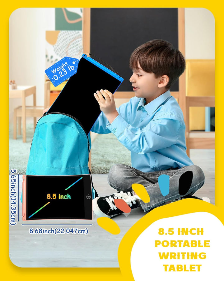 2 Pack LCD Writing Tablet with Stylus, 8.5 Inch Colorful Doodle Board Drawing Pad for Kids, Travel Games Activity Learning Toys, Birthday Gift for Age 3 4 5 6 7 8 Year Old Boys Girls