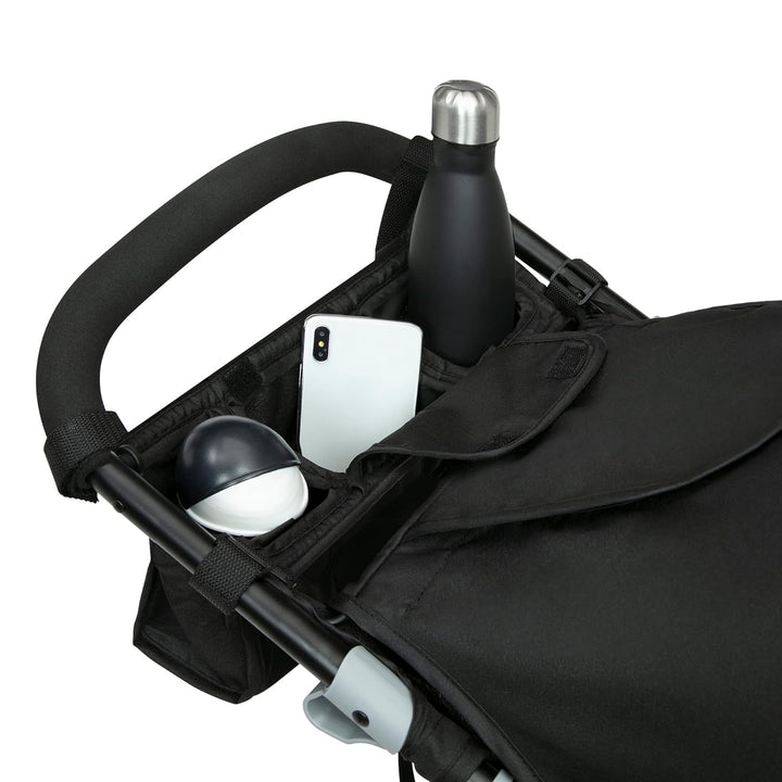 Apollo Jogging Stroller - Shock Absorbing Frame with Large Canopy & Recline - Car Seat Compatible, Black