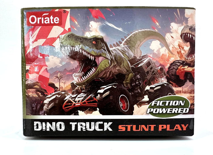 T-Rex Dinosaur Toy Cars for Kids 3-8, Friction Powered Monster Truck with Mechanical Motor, Push N Go Car Stunt Play Party 209-R3