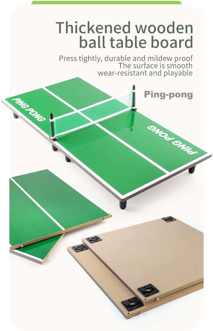 Mini Table Tennis Board Portable Desktop Ping Pong Table for Outdoor Outing or Indoor Large Size