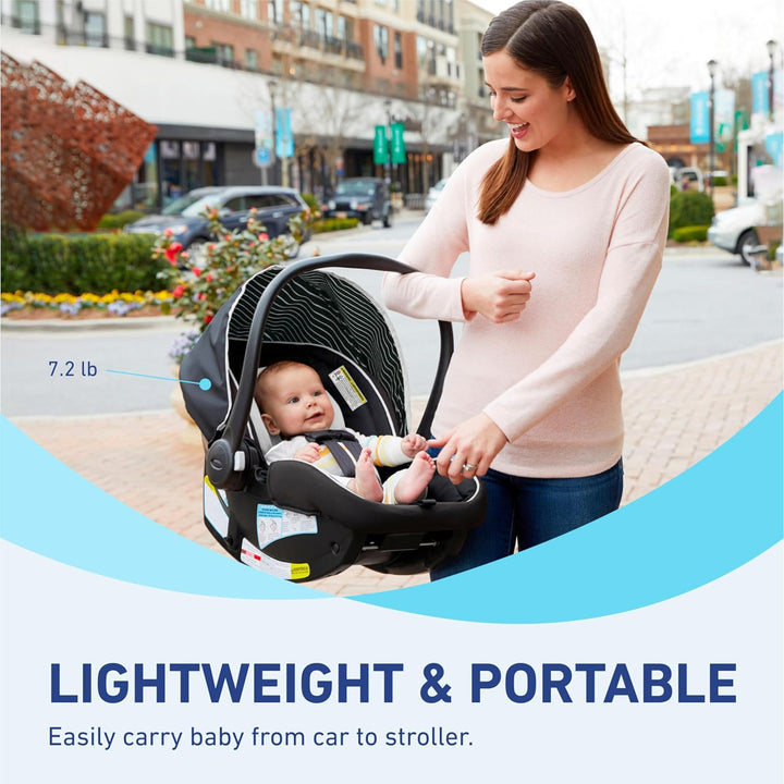 Snugride Lite LX Infant Car Seat, Rear-Facing, Lightweight, Adjustable Base, Easy Install, Studio