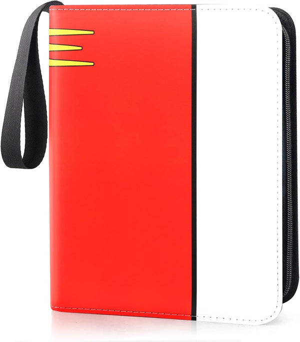Card Binder 4 Pocket, Collectible Trading Card Albums Fits 400 Cards with 50 Removable Sleeves, Portable Trading Card Binder Collection Album Holder, Game Card Case Book with Zipper for Gifts, L-Green