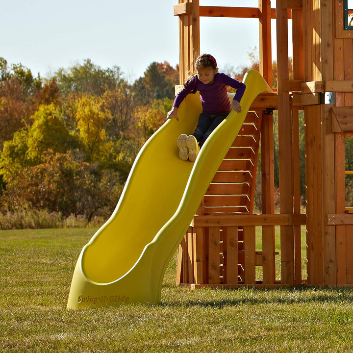 NE 3062 Super Speedwave Slide for 5' Swing Set Decks, Yellow