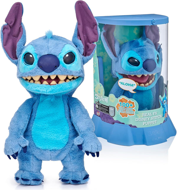 Disney Stitch Puppetronic by Realfx | with a Limited 1St Edition Certificate | Looks, Feels & Sounds Real! | Disney'S Lilo & Stitch | over 100 Action & Sounds | 18" High | Ages 6+