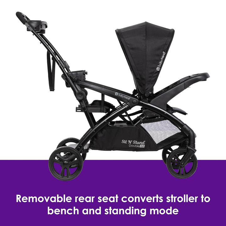 Sit N' Stand® Double 2.0 Stroller, Madrid Black