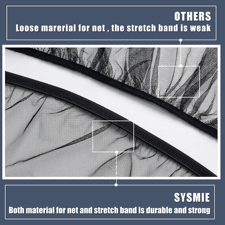 Bby Mosquito Net for Infnt Cr Sets,Infnt Stroller nd Bssinets, Crrier,Brethble with Elstic Netting for Esy Fitting, Portble Durble & Long Lsting Infnt Insect Shield Netting (Blck