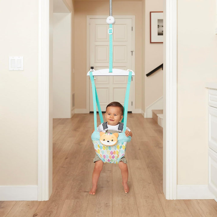 2-In-1 Music & Lights Doorway Jumper - Engaging Activity Jumper with Motion-Activated Sounds for Babies, Fox