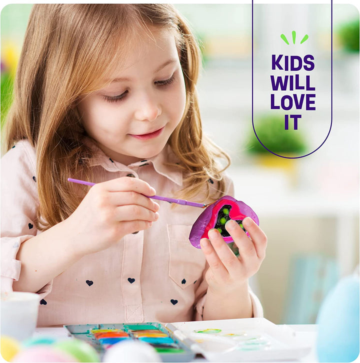 Kids Rock Painting Kit - Glow in the Dark - Arts & Crafts Gifts for Boys and Girls Ages 6-12 - Craft Activities Kits - Creative Art Toys for 6, 7, 8, 9, 10, 11 & 12 Year Old Kid