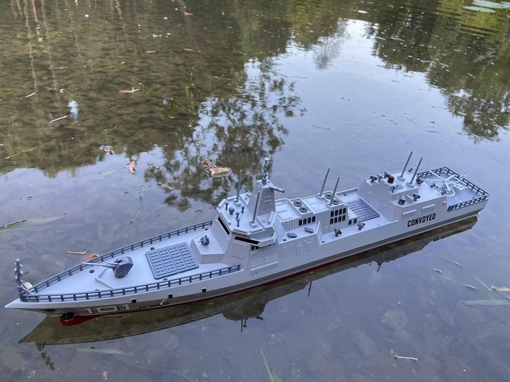 Large 055 Missile Destroyer Model Remote-Controlled Warship Model 60CM Ultra Long Hull 2.4G Double Propeller Driven Remote-Controlled Light Ship Model