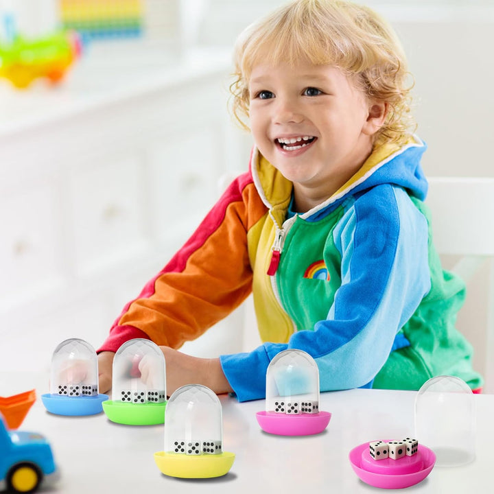 24 Pcs Mini Dice Cup for Kids,Plastic Shaker Dice Game for Math Learning,Dice for Board Games Classroom Rewards Goodie Bag Stuffers Birthday Gift