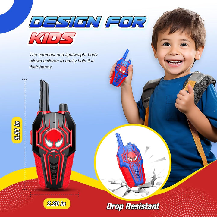 Cool Walkie Talkies for Boys Kids: Gifts Toys for 3 4 5 6 7 8 Year Old Boys Ages 5-7 Kids Walkie Talkies 2 Pack Outdoor Hiking Camping 2 Way Radio Toy Age 3-8 Year Old Boy Girl Birthday Gifts