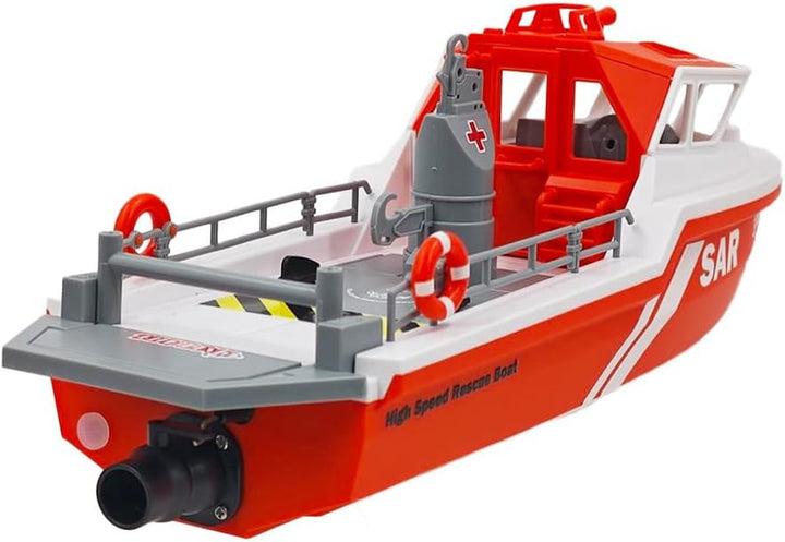 RC Jet Boat 4CH Lake Swimming Pool RTR Remote Control Boat Port Tugboat 8Km/H 2.4Ghz/Orange (Dual Battery)