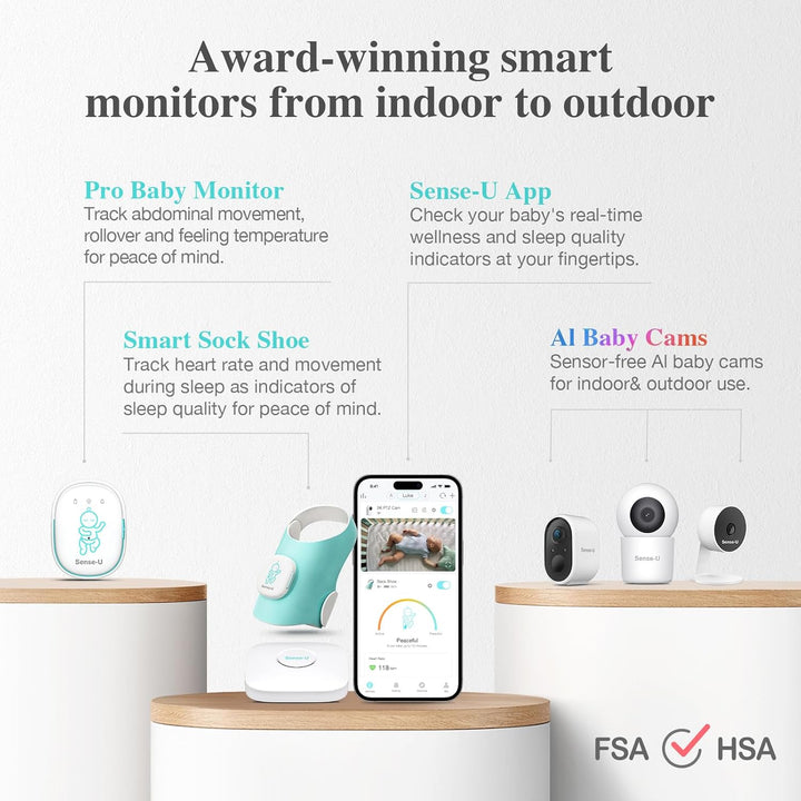 Smart Sock Shoe Baby Monitor (Long Range) – Track Baby’S Heart Rate, Movement, and Sleep with Real-Time Alerts from Anywhere