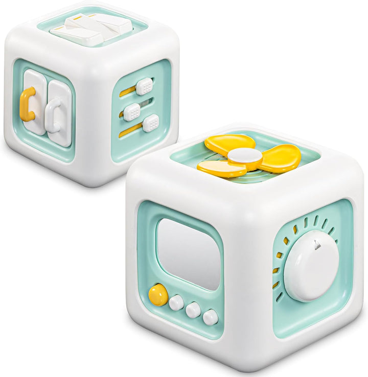Busy Cube Toys for 1 Year Old Boy, Montessori Toys for 1+ Year Old, Travel Sensory Toys for Toddlers 1-3, Learning Fine Motor Skills| 1St Birthday Gifts Boy 9 12 Months +