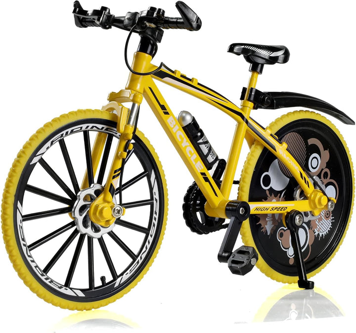 1:8 Scale Die-Cast Alloy Mini Mountain Bike Bicycle Model Toy Finger BMX Gift Desktop Decoration Crafts for Cycling Lovers(Red)