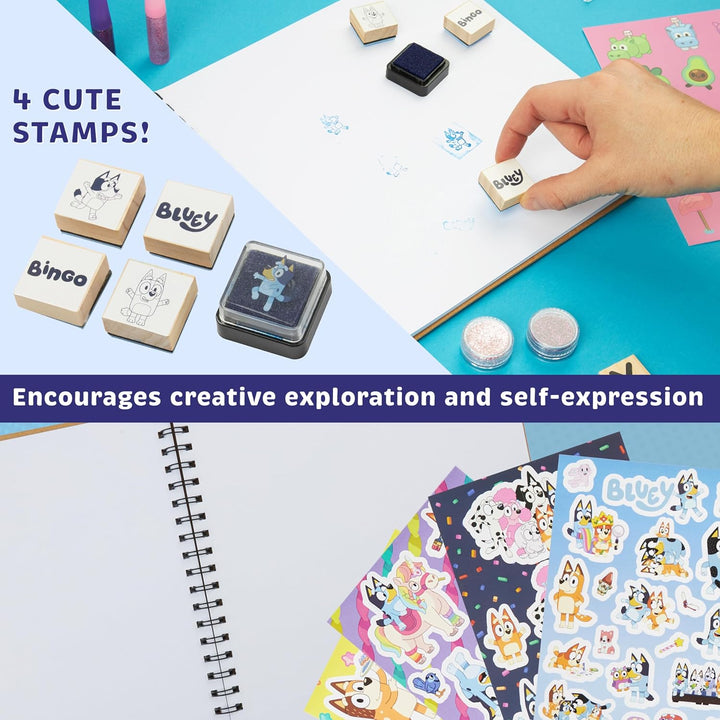 Scrapbook Kit for Kids with Scrapbooking Supplies Stamp Glitter Glue DIY Photo Album Art Kit Cute Stationary for Kids Gifts for Girls and Boys