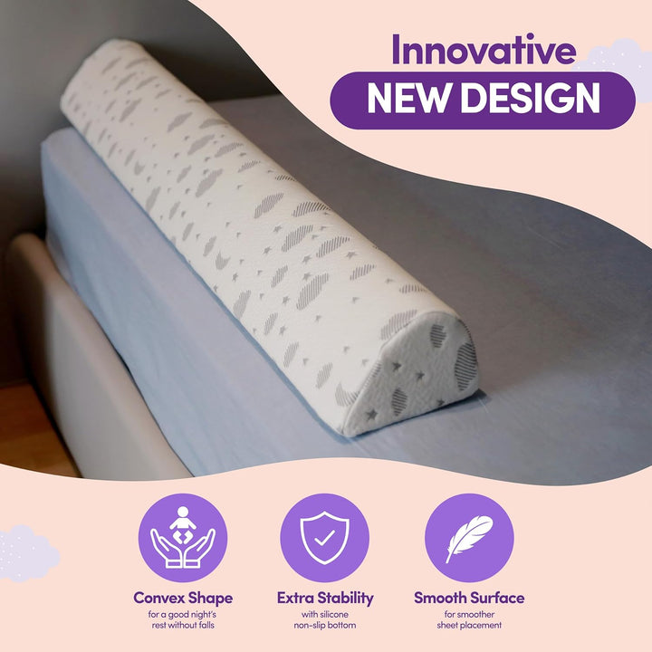Bed Rail for Toddlers | Toddler Bed Rails with Washable Cover - Kids Foam Bed Rail Guard - Bed Barrier for Twin, King, Queen Bed [1-Pack]