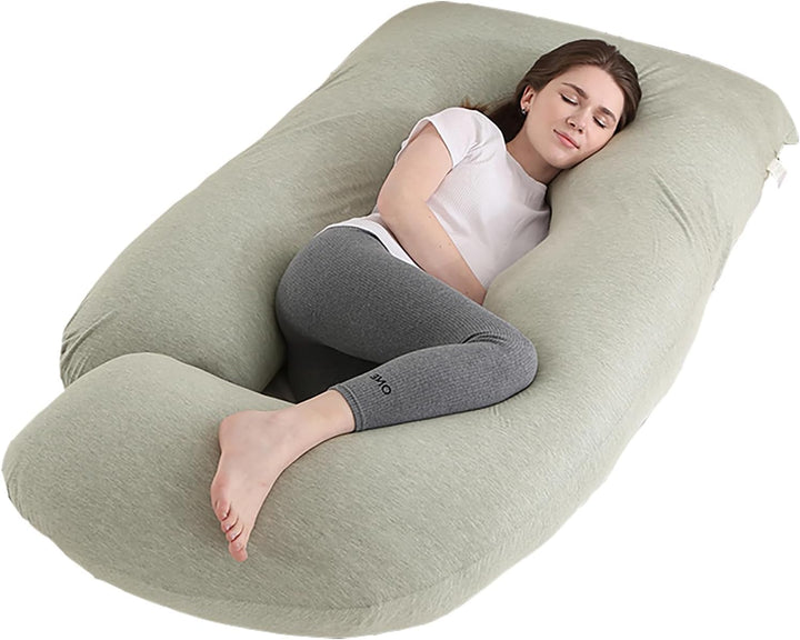 Pregnancy Pillow J-Shaped Full Body Pillow, 59 Inch with Velvet Cover Easy to Remove and Wash, Support Pregnant Women'S Backs Legs and HIPS, Improve Sleep,Pregnancy Pillow for Women ，Gray
