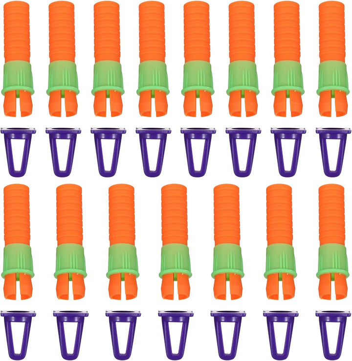 2Sets Crayon Sharpener Plastic Crayon Cap Drawing Drawing Stick Extender Oil Pencil Sharpener 15Pcs*2