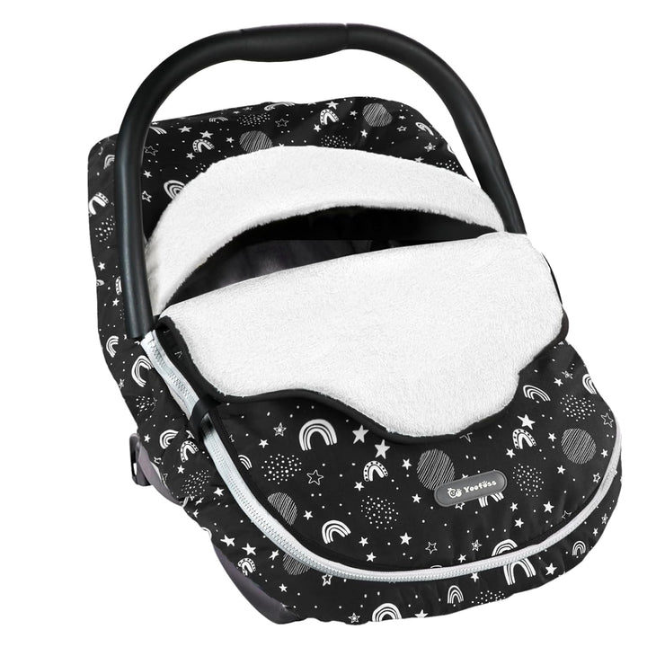 Baby Stroller Bunting Bags Winter Carseat Canopies Cover to Protect Baby from Cold Wind, Super Warm Plush Fleece Baby Carrier Cover for Infant Boys Girls