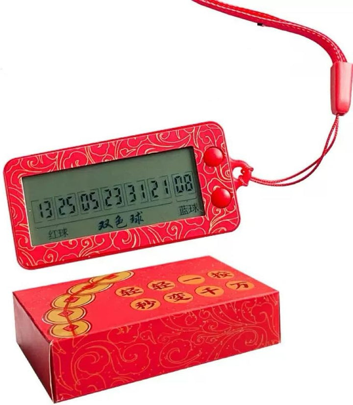 1Pc Red Lottery Number Selector - Fortunemachine Electronic Random Generator Bingo Sets for Adults