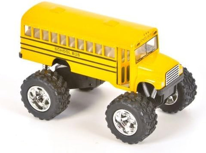 5 Inch Die-Cast Metal School Bus Big Wheel Monster Truck One School Bus