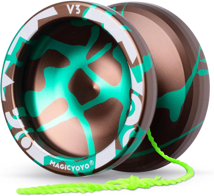 V3 Yoyo for Kids 8-12 or Above, Responsive Yoyo Professional with Dual Function, Professional Trick Yo Yo for Adults with 12 Yo-Yo Strings, KK Bearing, Bearing Puller, Axle,Case Bag -Black