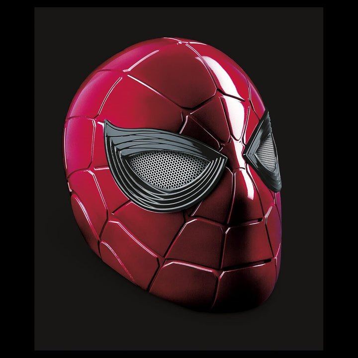 Marvel Legends Series Iron Spider Electronic Helmet with Glowing Eyes, 6 Light Settings and Adjustable Fit , Red