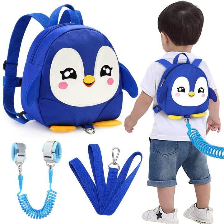 Toddler Harness Backpack Leash, Cute Dinosaur Backpacks with anti Lost Wrist Link, Cute Mini Child Backpack Wristband Tether Strap and Protection Leashes for Boys Girls Aged 1-3 Years